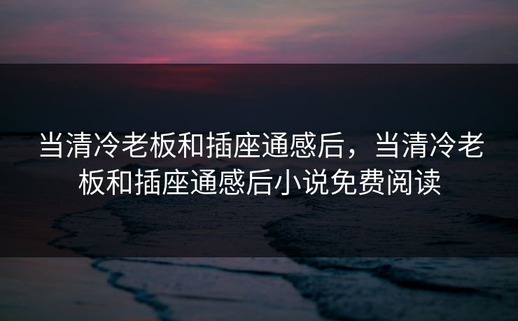 当清冷老板和插座通感后，当清冷老板和插座通感后小说免费阅读